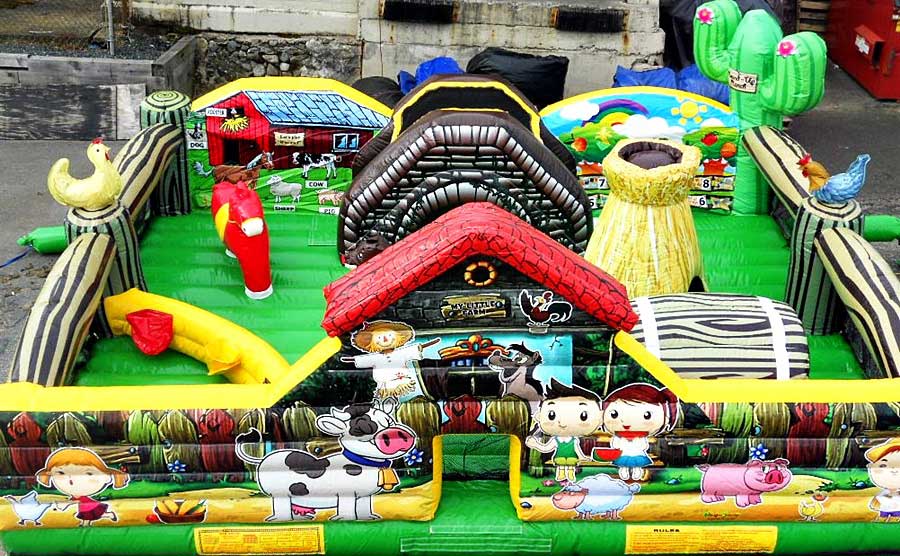 Farm House Bounce, Pond and Slide