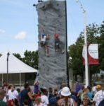 Climb-N-Dangle Mobile 3 Sided 24 Foot Tall Rock Climbing Wall