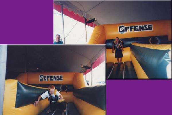 Offense vs Defense Inflatable Tug o War Challenge